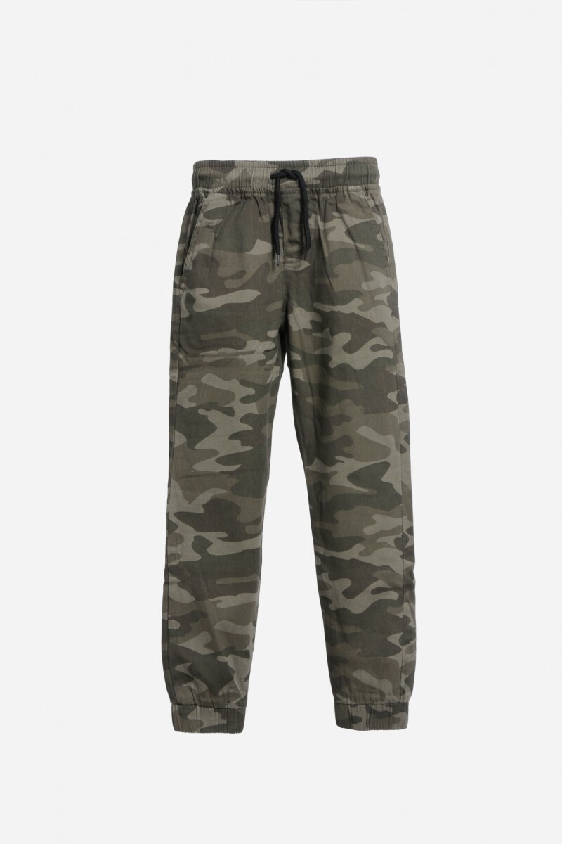 Jogger con elástico - Verde oliva 