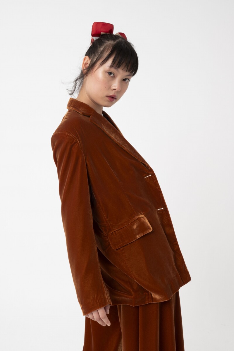 BLAZER DE FIT MODERNO Marron