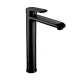 Griferia De Lavatorio Alto Linea Alassio Ii Aqualia Monocomando Negro Mate