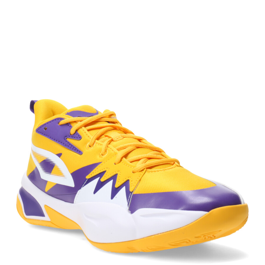 Championes de Hombre Puma Genetics Basketball Amarillo - Violeta - Blanco