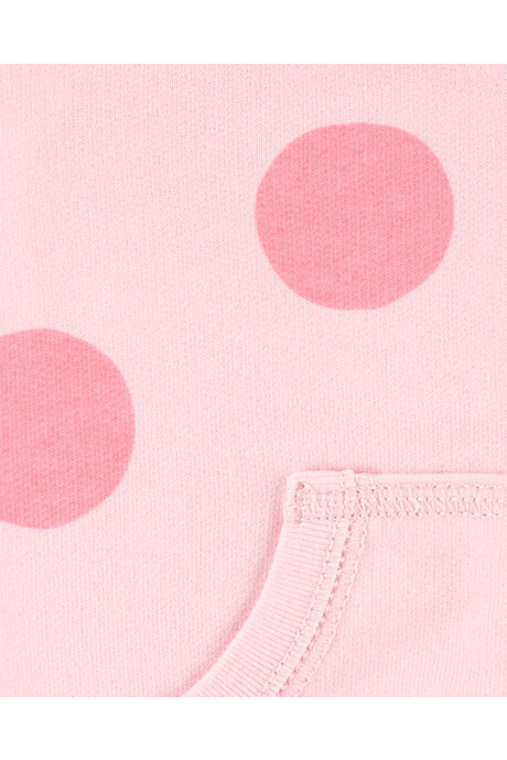 Set tres piezas de algodón, campera, pantalón y body, diseño a lunares Sin color