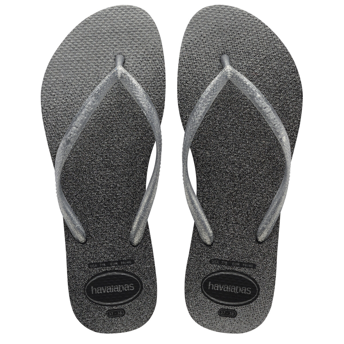 Sandalias de Mujer Havaianas Slim Gloss - Negro 