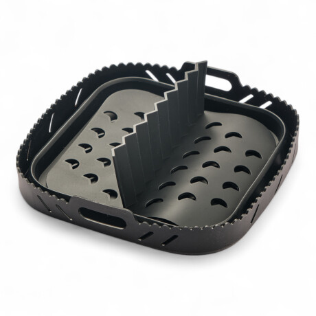 Bandeja Silicona Airfryer con fondo desmontable cuadrada 21x21x7,9 cm Sin Color