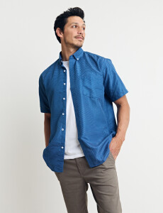 012658 CAMISA HARRINGTON LABEL Azul/blanco