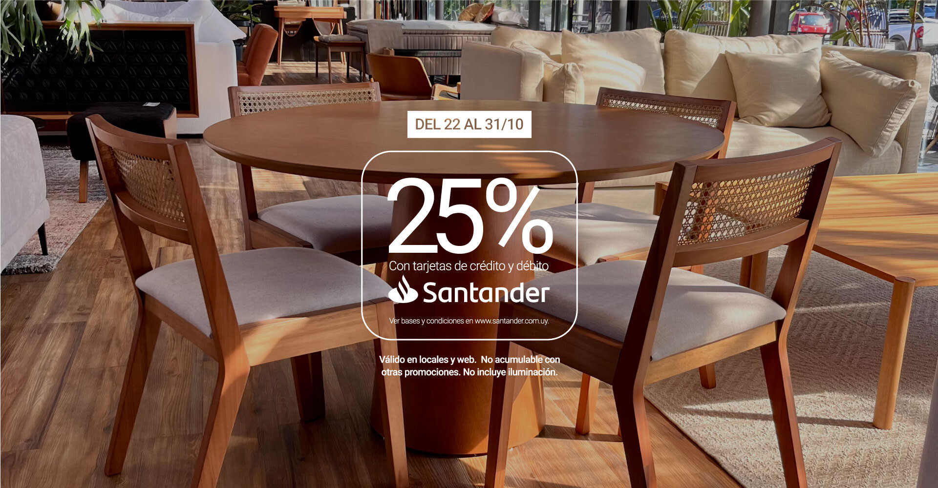 PROMO SANTANDER 25% OFF DEL 22 AL 31/ 2024