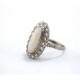 Anillo Oro 18K Blanco, Brillantes Y Opalo Anillo Oro 18K Blanco, Brillantes Y Opalo