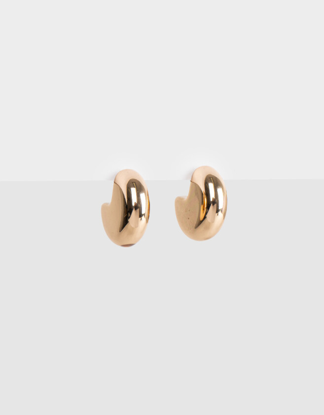 Aros Argollas De metal Aros Argolla Chunky - Dorado