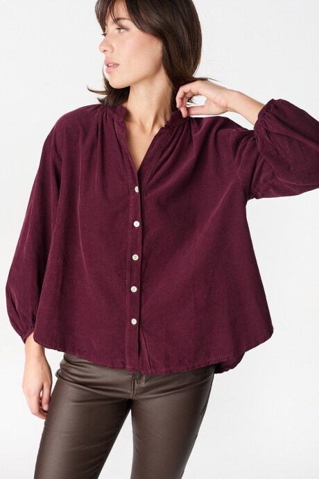 Camisa Poly Bordeaux