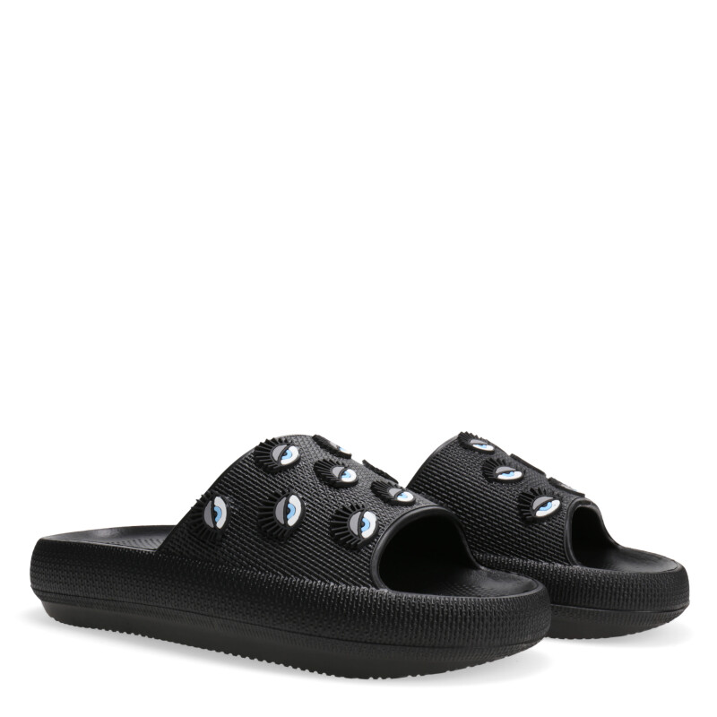 Chanclas de Mujer Miss Carol RODAS estilo playeras Negro