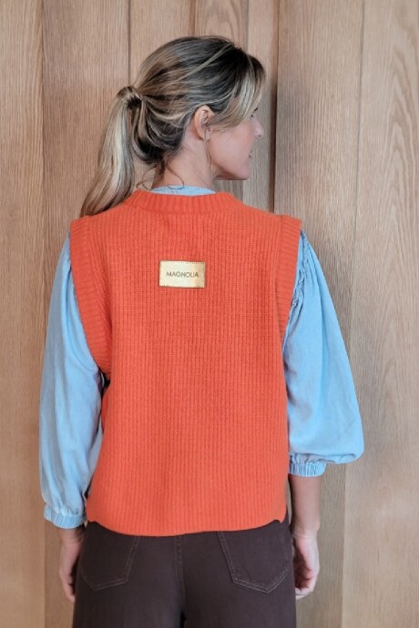 Chaleco Olivia Lambswool Naranja