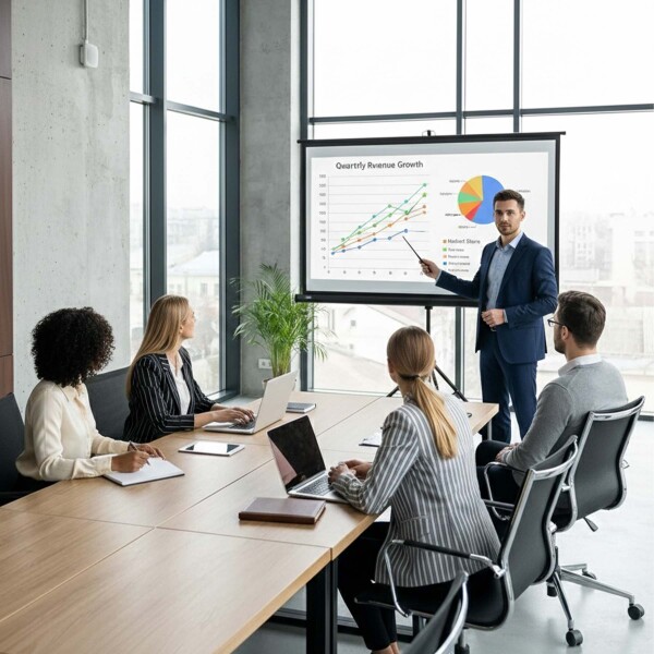 Pantalla De Proyección 84" Enrollable Con Trípode Regulable Negro