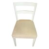 Silla laca blanca tapizada tela beige - PRODUCTO CON DETALLES Silla laca blanca tapizada tela beige - PRODUCTO CON DETALLES