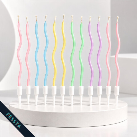 Vela Pastel Multicolor x12 Vela Pastel Multicolor x12