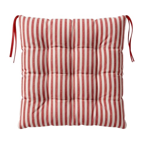 COJIN CUAD CUADRILLE ROJO P/SILLA 40X40CM Unica