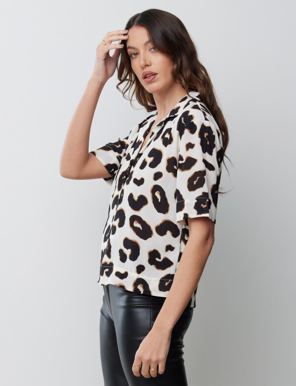 Camisa Animal Print CRUDO/MULTI