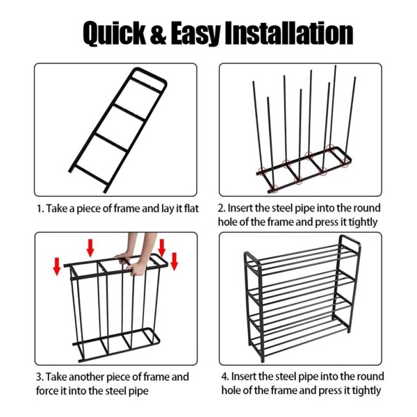Mueble Zapatera 4 Niveles 8 Pares Estante Organizador Mueble Zapatera 4 Niveles 8 Pares Estante Organizador