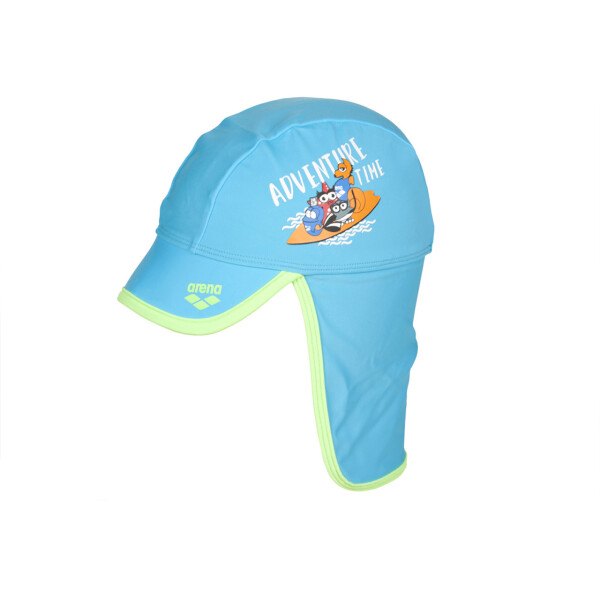 Gorra Protección UV Deportiva De Natación Para Niños Arena AWT Kids Cap Celeste