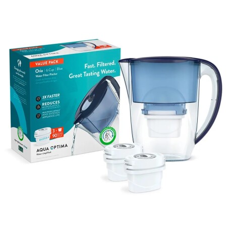 Jarra Purificadora Aqua Optima Oria Blue + 3 Filtros 001