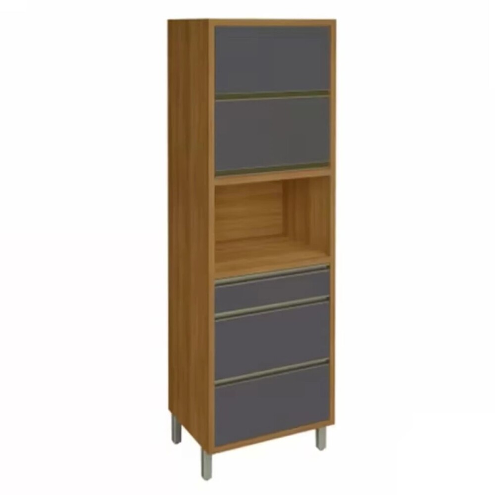 Armario Baronesa 2 puertas 3 cajones Gris/freijo Armario Baronesa 2 Puertas 3 Cajones Gris/freijo