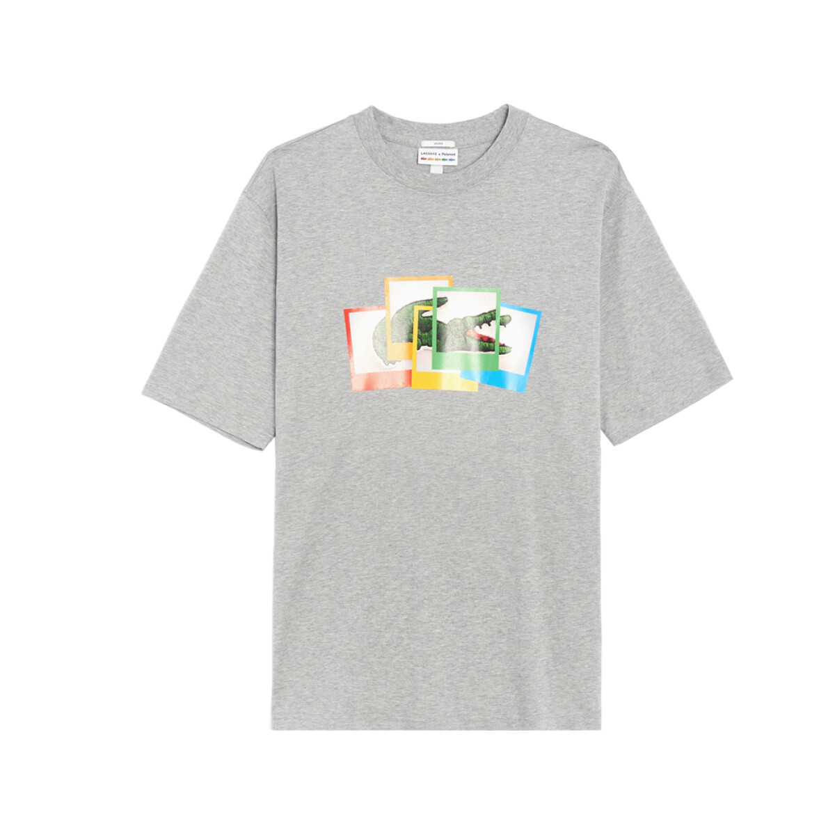 REMERA LACOSTE LIVE X POLAROID - Grey 