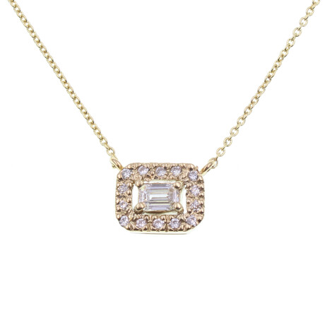 Colgante Fernanda H. en oro amarillo 18k con brillantes, incluye cadena. Colgante Fernanda H. en oro amarillo 18k con brillantes, incluye cadena.