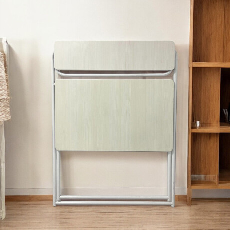 Escritorio Plegable con Estante en MDF 77x50x75cm Blanco