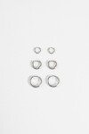 Set aros acero plateado