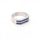 Anillo En Oro 18K Blanco Y Zafiros. Anillo En Oro 18K Blanco Y Zafiros.