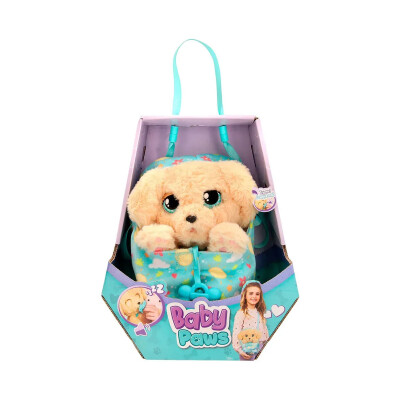 Peluche Cachorro Interactivo 22cm Labrador Baby Paws Beige