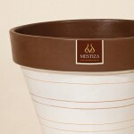 MACETA CERAM GRETA MORENA BLANCA MESTIZA D23/H18CM MACETA CERAM GRETA MORENA BLANCA MESTIZA D23/H18CM