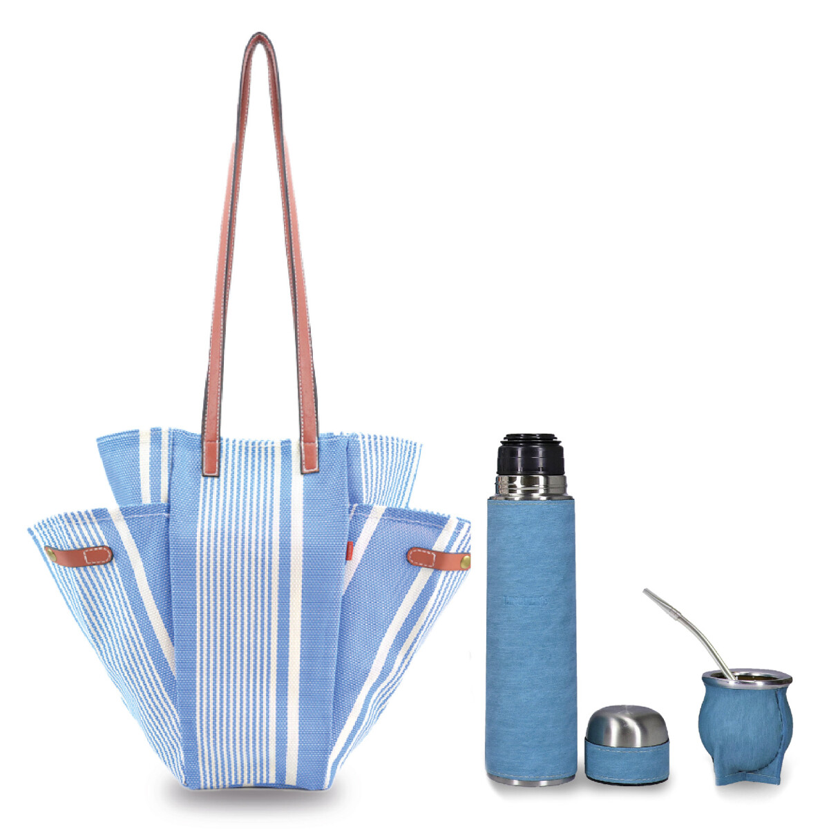 KIT MATERO VOLTOK - AZUL ROYAL Y CRUDO CON ALUCEMA 