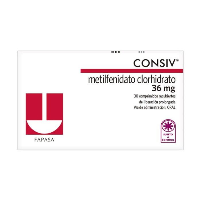 CONSIV 36 MG. CJ X 30 COMP. LIB. PROLONG única