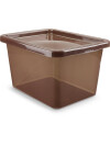Caja de almacenamiento BASIC BOX 15 L con tapa berenjena. Caja de almacenamiento BASIC BOX 15 L con tapa berenjena.