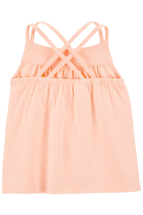 Musculosa con tiras cruzadas. Talles 6-24M Sin color
