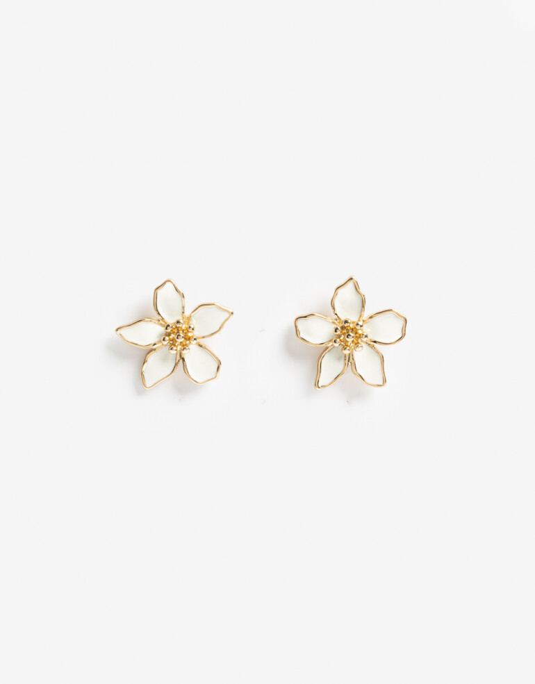 Aros Pasantes Con Dijes Aros Pasantes Dije Botánico - Dorado
