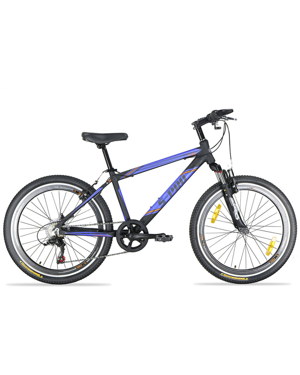 Bicicleta montaña S-PRO VX rodado 24 Shimano 7 cambios - Negro/Azul 