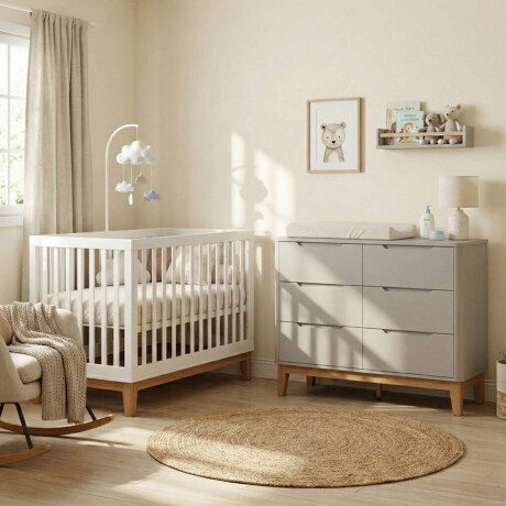 Comoda 6 Cajones Infantil Boom Gris