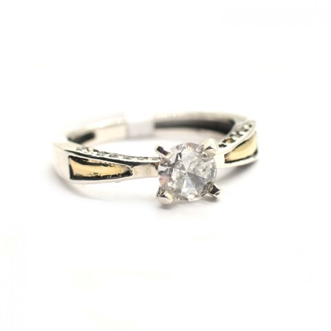 Anillo en Oro y Plata 925 con Zirconias Anillo en Oro y Plata 925 con Zirconias
