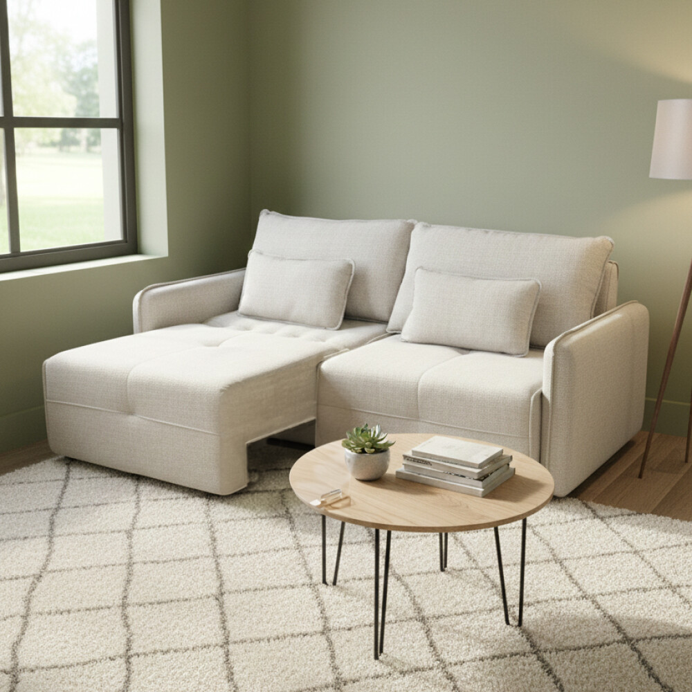 Sillón Cama Céline 3 Cuerpos - Extensible Beige