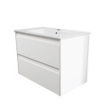 MUEBLE DE BAÑO SUSPENDIDO MODELO ALFA 60 CM BLANCO CON MESADA Mueble De Baño Suspendido Modelo Alfa 60 Cm Blanco Con Mesada