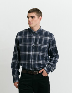 012442 CAMISA HARRINGTON LABEL Azul Oscuro