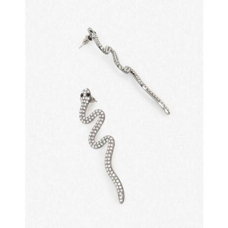 Aros Colgantes De Víbora Plateado Hematite