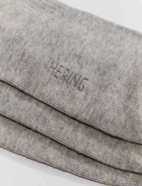 KIT CON 3 PARES DE MEDIAS ELASTIZADAS GRIS