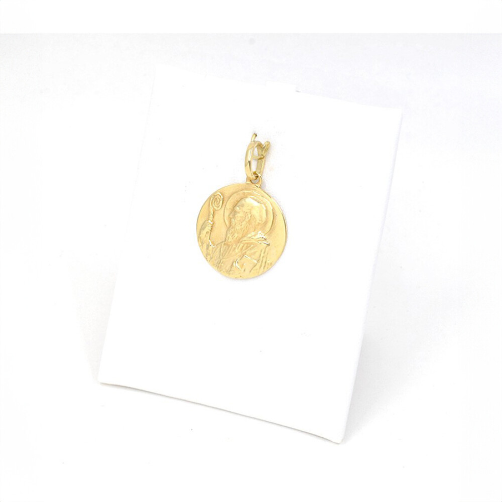 Medalla En Oro 18K amarillo San Benito. 21 mm. Medalla En Oro 18K amarillo San Benito. 21 mm.