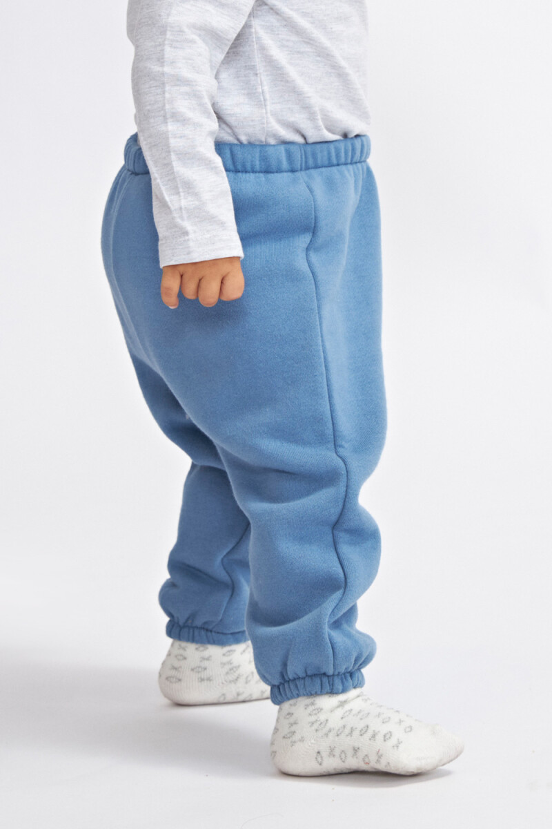 Pantalón deportivo con botones Azul