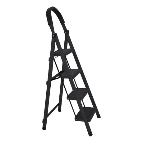 Escalera Tijera 4 Escalones De metal/plastico Negro