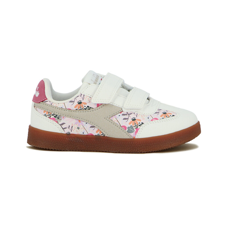 Diadora BAMTELO PU Lifestyle Niños/ Blanco-Floral Blanco-Floral