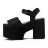Sandalias Mujer Darkness Plataforma Negro