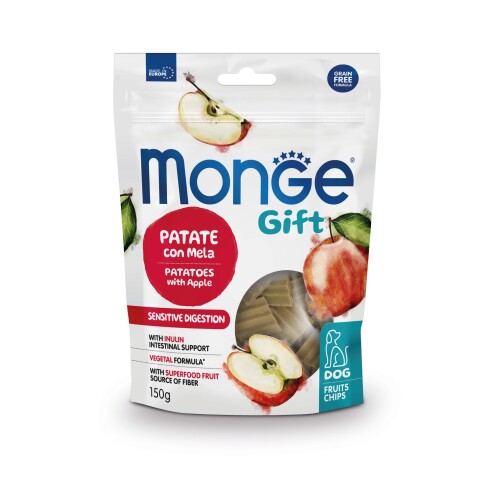 Monge Gift Fruit Chip Sensitive Digestion Potato & Apple 150 Monge Gift Fruit Chip Sensitive Digestion Potato & Apple 150