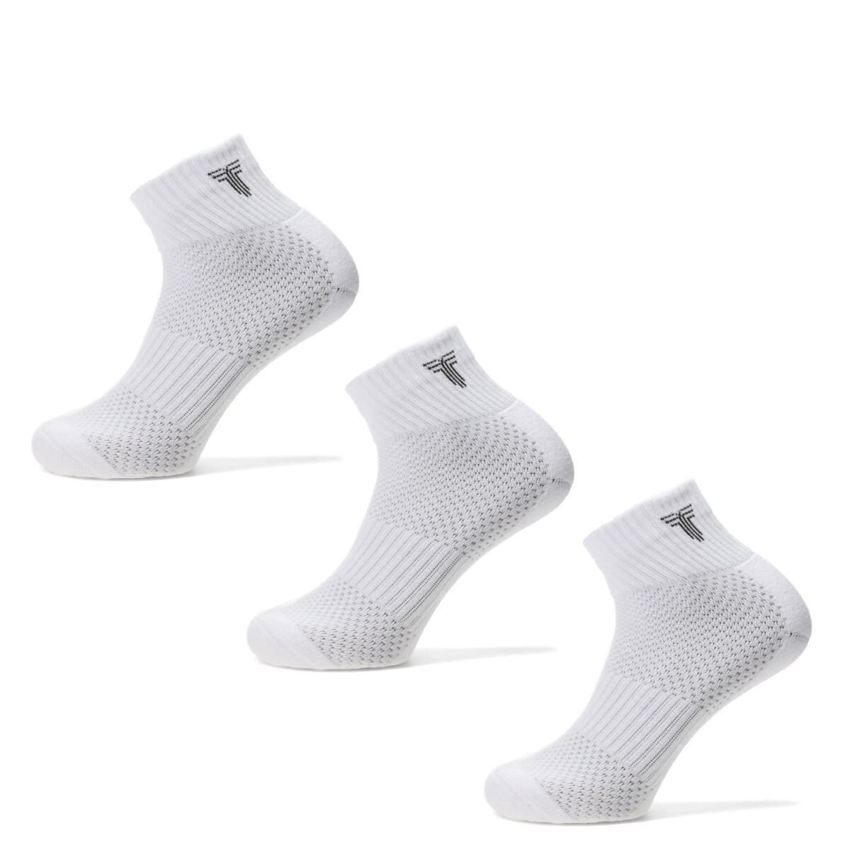 Medias Unisex Tiffosi Tripack Medio - Blanco 